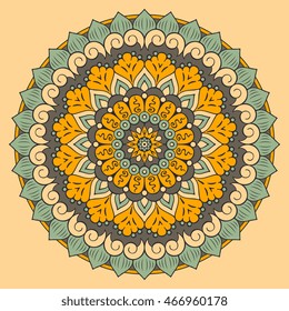 Flower Mandalas. Vintage decorative elements. Oriental pattern, vector illustration. Islam, Arabic, Indian, turkish, pakistan, chinese, ottoman motifs