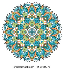 Flower Mandalas. Vintage decorative elements. Oriental pattern, vector illustration. Islam, Arabic, Indian, turkish, pakistan, chinese, ottoman motifs