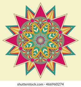 Flower Mandalas. Vintage decorative elements. Oriental pattern, vector illustration. Islam, Arabic, Indian, turkish, pakistan, chinese, ottoman motifs