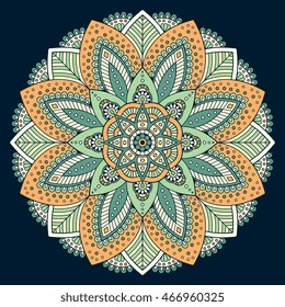 Flower Mandalas. Vintage decorative elements. Oriental pattern, vector illustration. Islam, Arabic, Indian, turkish, pakistan, chinese, ottoman motifs