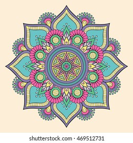 Flower Mandalas. Vintage decorative elements. Oriental pattern, vector illustration. Islam, Arabic, Indian, turkish, pakistan, chinese, ottoman motifs