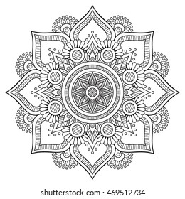 Flower Mandalas. Vintage decorative elements. Oriental pattern, vector illustration. Islam, Arabic, Indian, turkish, pakistan, chinese, ottoman motifs