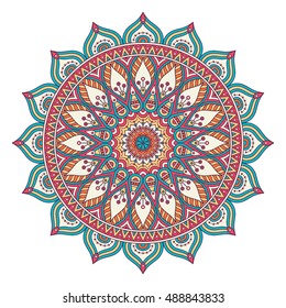 Flower Mandalas. Vintage decorative elements. Oriental pattern, vector illustration. Islam, Arabic, Indian, turkish, pakistan, chinese, ottoman motifs