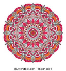Flower Mandalas. Vintage decorative elements. Oriental pattern, vector illustration. Islam, Arabic, Indian, turkish, pakistan, chinese, ottoman motifs