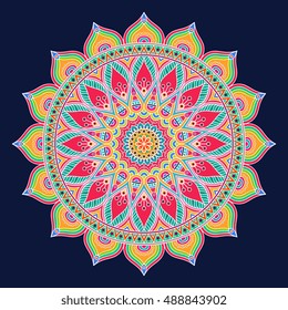 Flower Mandalas. Vintage decorative elements. Oriental pattern, vector illustration. Islam, Arabic, Indian, turkish, pakistan, chinese, ottoman motifs