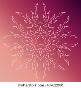 Flower Mandalas. Vintage decorative elements. Oriental pattern illustration.