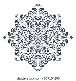 Flower Mandalas. Vintage decorative elements. Oriental pattern, vector illustration. Islam, Arabic, Indian, turkish, pakistan, chinese, ottoman motifs