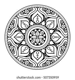 Flower Mandalas. Vintage decorative elements. Oriental pattern, vector illustration. Islam, Arabic, Indian, turkish, pakistan, chinese, ottoman motifs