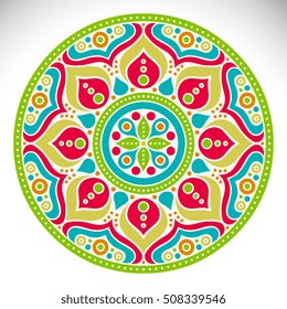 Flower Mandalas. Vintage decorative elements. Oriental pattern, vector illustration. Islam, Arabic, Indian, turkish, pakistan, chinese, ottoman motifs