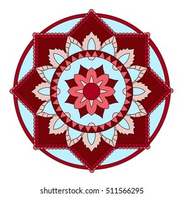 Flower Mandalas. Vintage decorative elements. Oriental pattern, vector illustration. Islam, Arabic, Indian, turkish, pakistan, chinese, ottoman motifs