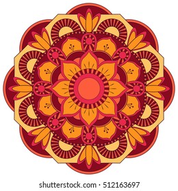 Flower Mandalas. Vintage decorative elements. Oriental pattern, vector illustration. Islam, Arabic, Indian, turkish, pakistan, chinese, ottoman motifs