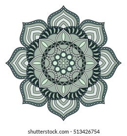 Flower Mandalas. Vintage decorative elements. Oriental pattern, vector illustration. Islam, Arabic, Indian, turkish, pakistan, chinese, ottoman motifs