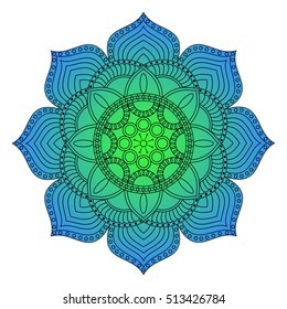 Flower Mandalas. Vintage decorative elements. Oriental pattern, vector illustration. Islam, Arabic, Indian, turkish, pakistan, chinese, ottoman motifs