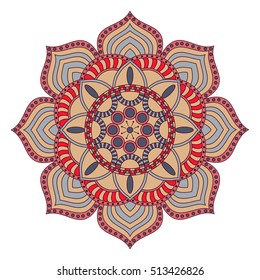 Flower Mandalas. Vintage decorative elements. Oriental pattern, vector illustration. Islam, Arabic, Indian, turkish, pakistan, chinese, ottoman motifs