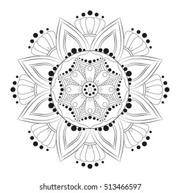 Flower Mandalas. Vintage decorative elements. Oriental pattern, vector illustration. Islam, Arabic, Indian, turkish, pakistan, chinese, ottoman motifs