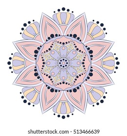 Flower Mandalas. Vintage decorative elements. Oriental pattern, vector illustration. Islam, Arabic, Indian, turkish, pakistan, chinese, ottoman motifs