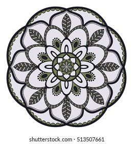 Flower Mandalas. Vintage decorative elements. Oriental pattern, vector illustration. Islam, Arabic, Indian, turkish, pakistan, chinese, ottoman motifs