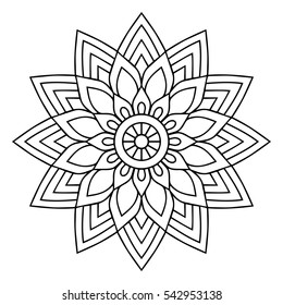 Flower Mandalas. Vintage decorative elements. Oriental pattern, vector illustration. Islam, Arabic, Indian, turkish, pakistan, chinese, ottoman motifs