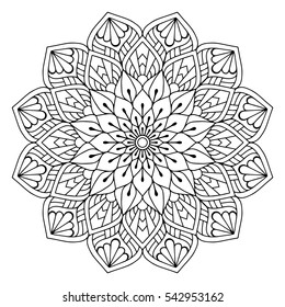 Flower Mandalas. Vintage decorative elements. Oriental pattern, vector illustration. Islam, Arabic, Indian, turkish, pakistan, chinese, ottoman motifs