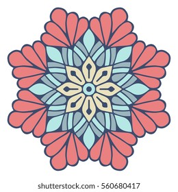 Flower Mandalas. Vintage decorative elements. Oriental pattern, vector illustration. Islam, Arabic, Indian, turkish, pakistan, chinese, ottoman motifs