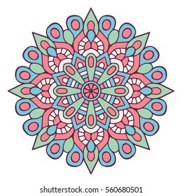 Flower Mandalas. Vintage decorative elements. Oriental pattern, vector illustration. Islam, Arabic, Indian, turkish, pakistan, chinese, ottoman motifs