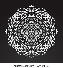 Flower Mandalas. Vintage decorative elements. Oriental pattern, vector illustration. Islam, Arabic, Indian, turkish, pakistan, chinese, ottoman motifs