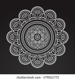 Flower Mandalas. Vintage decorative elements. Oriental pattern, vector illustration. Islam, Arabic, Indian, turkish, pakistan, chinese, ottoman motifs