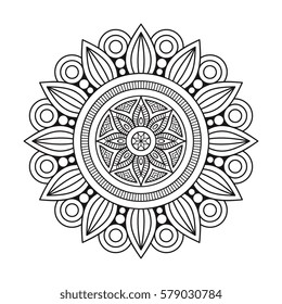 Flower Mandalas. Vintage decorative elements. Oriental pattern, vector illustration. Islam, Arabic, Indian, turkish, pakistan, chinese, ottoman motifs
