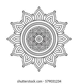 Flower Mandalas. Vintage decorative elements. Oriental pattern, vector illustration. Islam, Arabic, Indian, turkish, pakistan, chinese, ottoman motifs