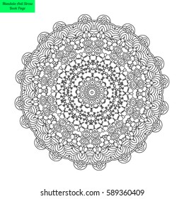 Flower Mandalas. Vintage decorative elements. Openwork patterns in a circle. Islam, Arabic, Indian, Turkish, Chinese, Pakistan ornaments motives. It can be used as an anti-stress coloring book.