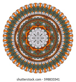 Flower Mandalas. Vintage decorative elements. Oriental pattern, vector illustration. Islam, Arabic, Indian, turkish, pakistan, chinese, ottoman motifs