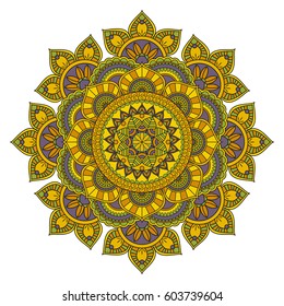 Flower Mandalas. Vintage decorative elements. Oriental pattern, vector illustration. Islam, Arabic, Indian, turkish, pakistan, chinese, ottoman motifs