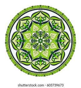Flower Mandalas. Vintage decorative elements. Oriental pattern, vector illustration. Islam, Arabic, Indian, turkish, pakistan, chinese, ottoman motifs