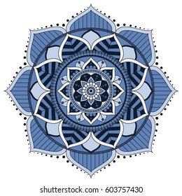 Flower Mandalas. Vintage decorative elements. Oriental pattern, vector illustration. Islam, Arabic, Indian, turkish, pakistan, chinese, ottoman motifs