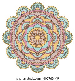 Flower Mandalas. Vintage decorative elements. Oriental pattern, vector illustration. Islam, Arabic, Indian, turkish, pakistan, chinese, ottoman motifs
