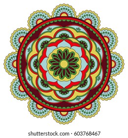 Flower Mandalas. Vintage decorative elements. Oriental pattern, vector illustration. Islam, Arabic, Indian, turkish, pakistan, chinese, ottoman motifs
