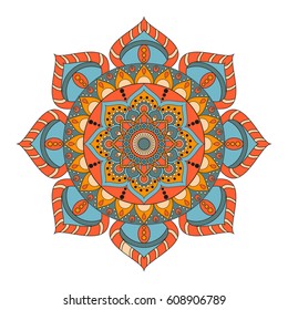 Flower Mandalas. Vintage decorative elements. Oriental pattern, vector illustration. Islam, Arabic, Indian, turkish, pakistan, chinese, ottoman motifs