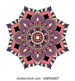 Flower Mandalas. Vintage decorative elements. Oriental pattern, vector illustration. Islam, Arabic, Indian, turkish, pakistan, chinese, ottoman motifs