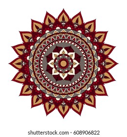 Flower Mandalas. Vintage decorative elements. Oriental pattern, vector illustration. Islam, Arabic, Indian, turkish, pakistan, chinese, ottoman motifs