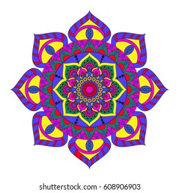 Flower Mandalas. Vintage decorative elements. Oriental pattern, vector illustration. Islam, Arabic, Indian, turkish, pakistan, chinese, ottoman motifs
