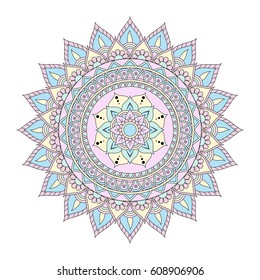 Flower Mandalas. Vintage decorative elements. Oriental pattern, vector illustration. Islam, Arabic, Indian, turkish, pakistan, chinese, ottoman motifs