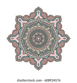 Flower Mandalas. Vintage decorative elements. Oriental pattern, vector illustration. Islam, Arabic, Indian, turkish, pakistan, chinese, ottoman motifs