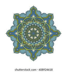 Flower Mandalas. Vintage decorative elements. Oriental pattern, vector illustration. Islam, Arabic, Indian, turkish, pakistan, chinese, ottoman motifs