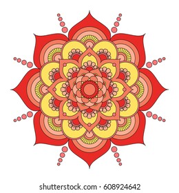 Flower Mandalas. Vintage decorative elements. Oriental pattern, vector illustration. Islam, Arabic, Indian, turkish, pakistan, chinese, ottoman motifs