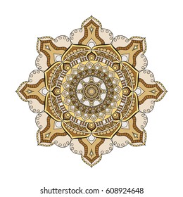Flower Mandalas. Vintage decorative elements. Oriental pattern, vector illustration. Islam, Arabic, Indian, turkish, pakistan, chinese, ottoman motifs