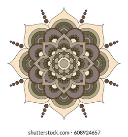Flower Mandalas. Vintage decorative elements. Oriental pattern, vector illustration. Islam, Arabic, Indian, turkish, pakistan, chinese, ottoman motifs