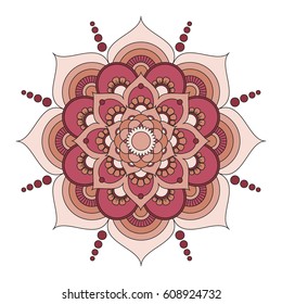 Flower Mandalas. Vintage decorative elements. Oriental pattern, vector illustration. Islam, Arabic, Indian, turkish, pakistan, chinese, ottoman motifs