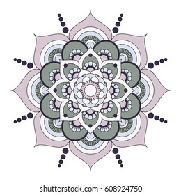 Flower Mandalas. Vintage decorative elements. Oriental pattern, vector illustration. Islam, Arabic, Indian, turkish, pakistan, chinese, ottoman motifs