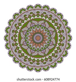 Flower Mandalas. Vintage decorative elements. Oriental pattern, vector illustration. Islam, Arabic, Indian, turkish, pakistan, chinese, ottoman motifs