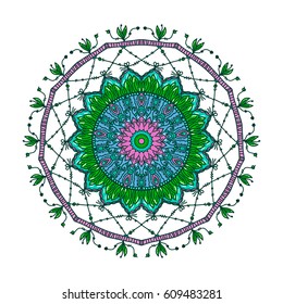 Flower Mandalas. Vintage decorative elements. Oriental pattern, vector illustration. Islam, Arabic, Indian turkish pakistan chinese ottoman motifs